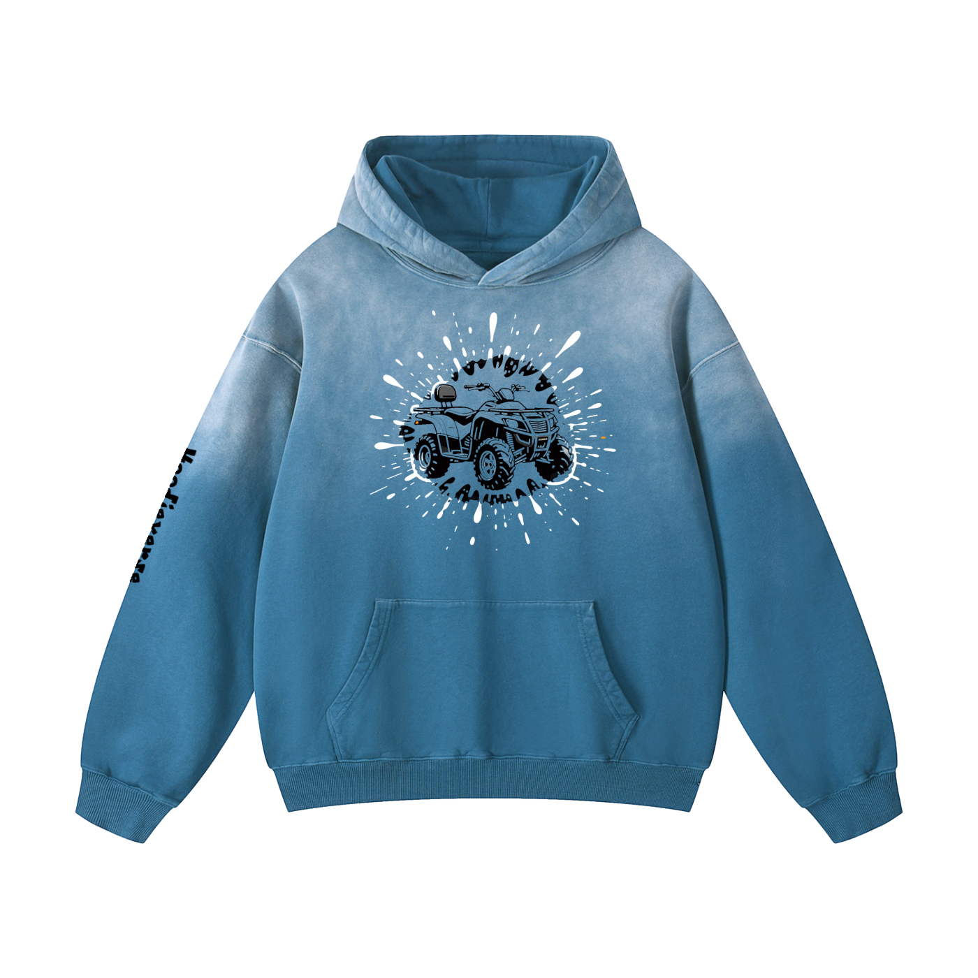 Four Wheeler Sun fade Oversized Hoodie