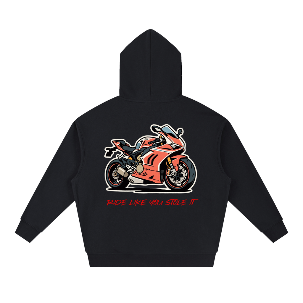 Ride Like You Stole It Boxy Heavyweight Drop-Shoulder Hoodie