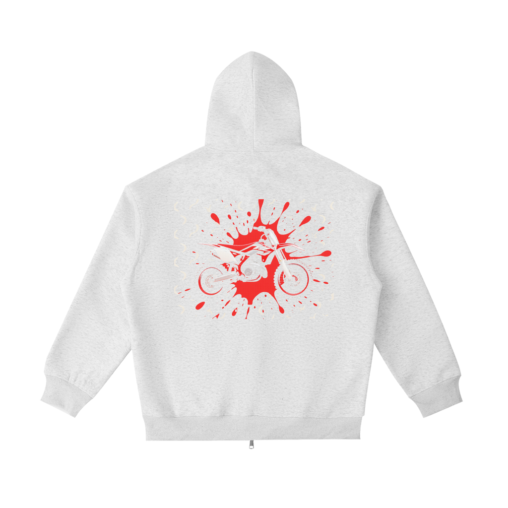 Dirt bike Heavyweight Zip Up Pocket Hoodie